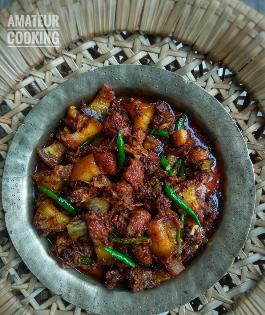 Pork with ghost pepper and bamboo shoot