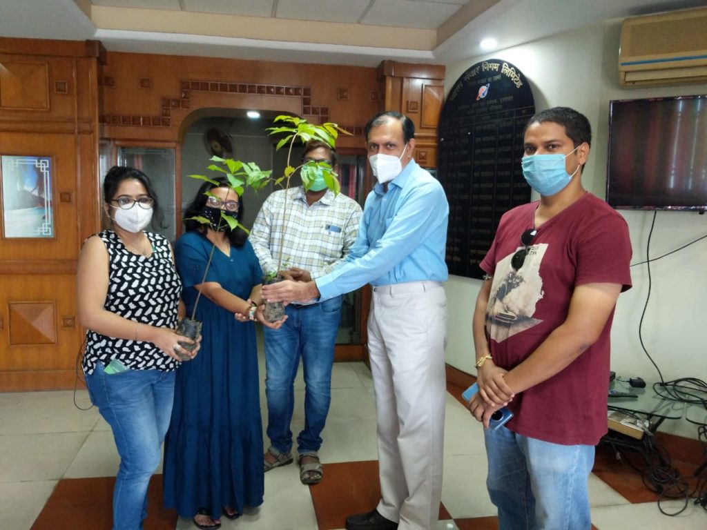 The FERNS Society gifting saplings to Sandeep Govil, BSNL, CGM, Assam Circle on Teacher's Day