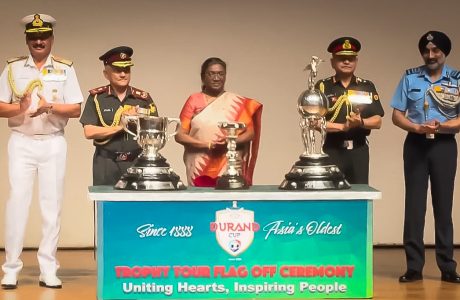 President unveils Durand Cup Trophies