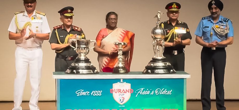 President unveils Durand Cup Trophies